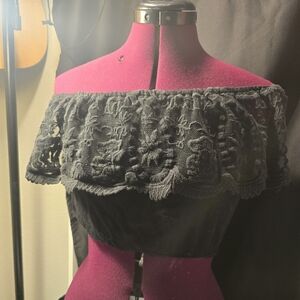 Forever 21 Black Lace Crop Top